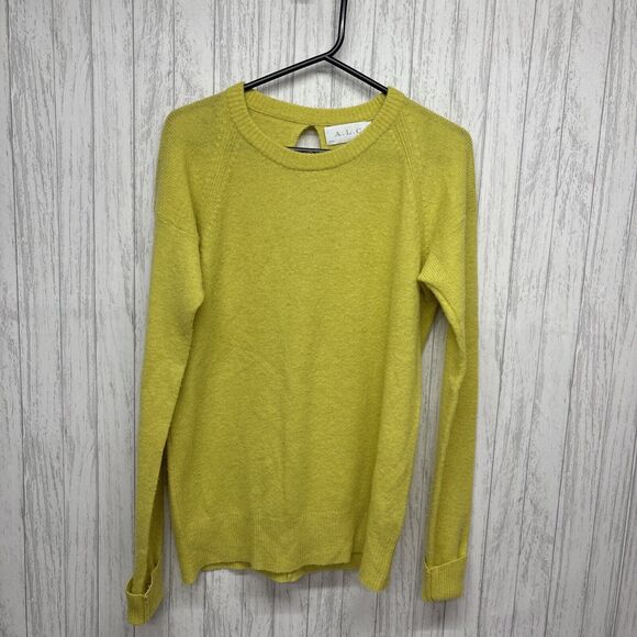 Womens Size L A.L.C. Lightweight Wool Cashmere Sweater Cut Out Detail On Back - Picture 1 of 5